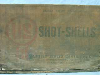   Vintage Wood US Cartridge Co Small Arms Ammunition Box Home  