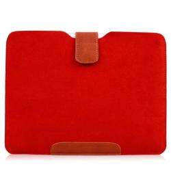 Kroo  Kindle Fire Red Leather/ Microfiber Case  