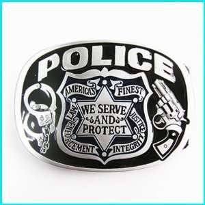  Police Handcuffs Sreve And Protect Belt Buckle WT 008 