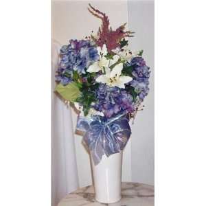  Blue & Violet Colored Hydrangea Floral Arrangement
