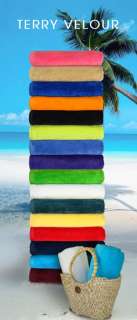 Large heavy beach towel 34x70 19 Lbdz 16 Colors   