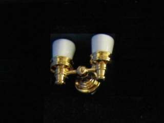   Dollhouse Miniature Deluxe Brass Bathroom Accessories Set 112 NEW