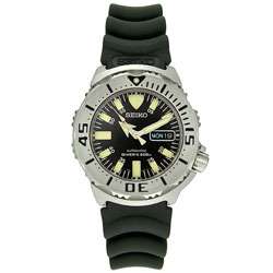 Seiko Diver Mens Automatic Black Dial Watch  Overstock