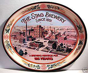 Stag Beer 125th Anniversary Brewery Scene Tray/ NOS  