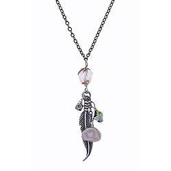 Misha Curtis Silver Keishi Pearl and Crystal Charm Necklace (8 mm 