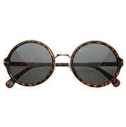   Inspired Classic Round Circle Sunglasses w/ Metal Bridge 8407  
