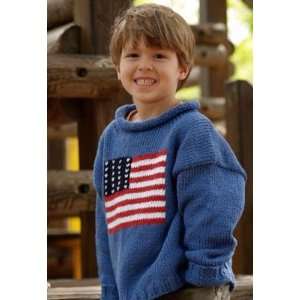  american flag cotton sweater hand knit