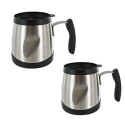 Thermos Thermax 16 oz Stainless Steel Desk Mug   (Set of 2 
