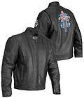   Road Grateful Dead Uncle Sam Skeleton Biker Leather Jacket Black US 52