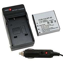 Camera Battery and Charger 250370 for NP 40 Casio Exilim   