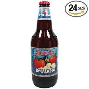 Sprecher Red Apple Gourmet Soda 16 Oz. Glass Bottles 24 Pack:  