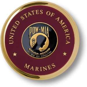  Marine POW MIA Brass Coaster 