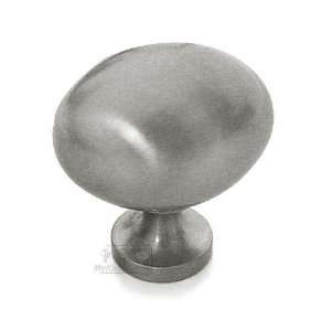   bronze quick ship oval knob 1 x 1 1/4 in pewter: Home Improvement