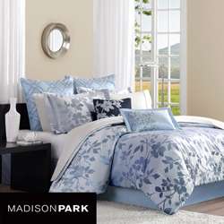   Park Charlotte Blue 8 piece Queen size Comforter Set  