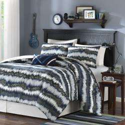 Luke Blue Full/Queen size 4 piece Comforter Set  Overstock