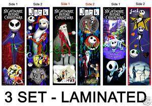 THE NIGHTMARE BEFORE CHRISTMAS BOOKMARKS Jack poster  