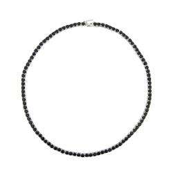 Glitzy Rocks Sterling Silver Black Spinel Necklace (26 1/2ct TGW 