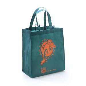  (6) Miami Dolphins Reusable Grocery Shopping Bags: Sports 