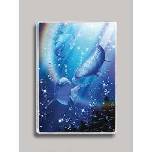  Dolphin Bubbles Refrigerator Magnet