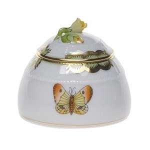    Herend Queen Victoria Honey Pot With Rose Lid: Kitchen & Dining