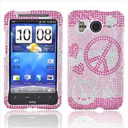 Pink Butterfly Bling Hard Case Cover for HTC Inspire 4G  