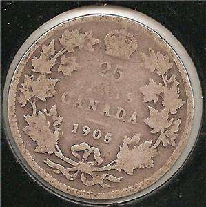 1905 VERY GOOD Canadian Quarter #1  
