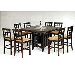   piece Counter height Dining Set with Cappuccino Finish  Overstock