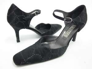 CASADEI Black Beaded Pointed Toe Pumps Heels Sz 7.5  