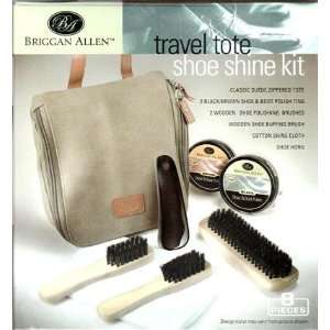  Travel Tote Shoe Shine Kit (8 pieces including polish 