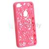 Pink lovely Carving Flower Rose Pattern Hard Back Cover case for 