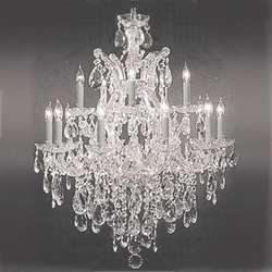Maria Theresa 13 light 2 tier Matte Silver/ Crystal Chandelier 