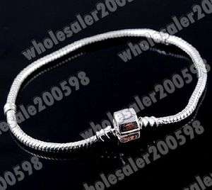 10strand Silver Snake Safety Clasp Bracelet Chains 22CM  