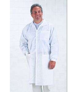 Medline White SMS Disposable Lab Coat   Small (Case of 30)  Overstock 