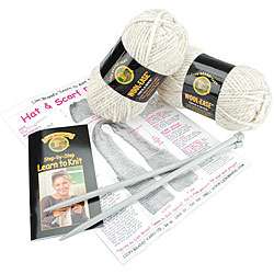 Lion Brand Step by Step Learn to Knit Kit  