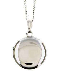 Sterling Silver Round Locket Necklace  Overstock