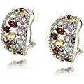 Gem Jolie Sterling Silver Multi gemstone and Diamond Earrings MSRP 