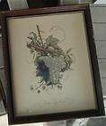 Beautifully Framed Print, J.L. Prevost, Grapes and Peaches No. 8, VERY 