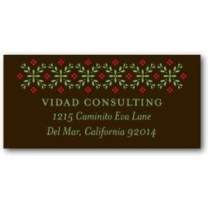 Business Holiday Address Labels   Christmas Garland By Night Owl Paper 