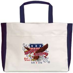  Beach Tote Navy Forever American Free Spirit Eagle And US 