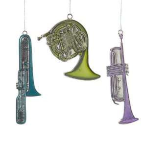 Horn Ornament Trumpet, Trombone and French Horn (3 Asstd 