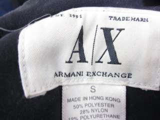 ARMANI EXCHANGE Black Long Sleeve Coat Jacket Sz S  