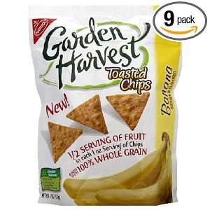 Garden Harvest Banana Toasted Chips, 6 Ounce Units (Pack of 9)  