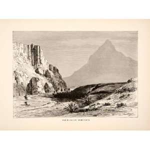 Engraving (Photoxylograph) Wed El Halluf Figuig Morocco Atlas Mountain 