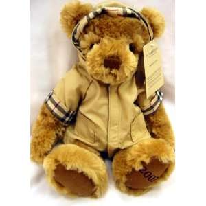   Burberry 12 Teddy Bear w/Nova Check Hooded Jacket 2007 Toys & Games