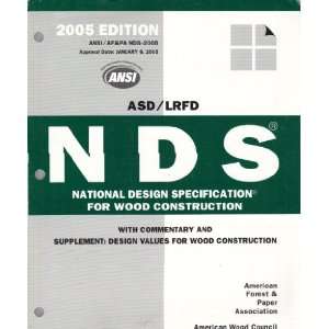  NATIONAL DESIGN SPECIFICATION FOR WOOD CONSTRUCTION 