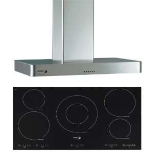   Black 36 Beveled Front Induction Cooktop with 36 Islan Appliances
