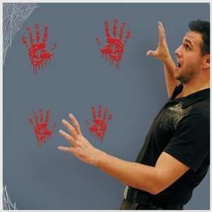  Bloody Handprints Halloween Wall Stickers  A Trendy Home 