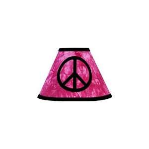    Pink Groovy Peace Sign Tie Dye Lamp Shade by JoJo Designs: Baby