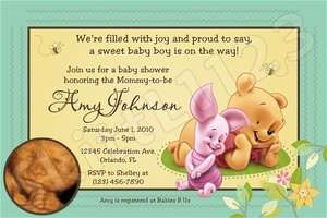 Custom Personalized Winnie the Pooh Invitations  