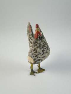 Vintage German Hen Chicken Farm Composition Figurine Statue Toy Papier 